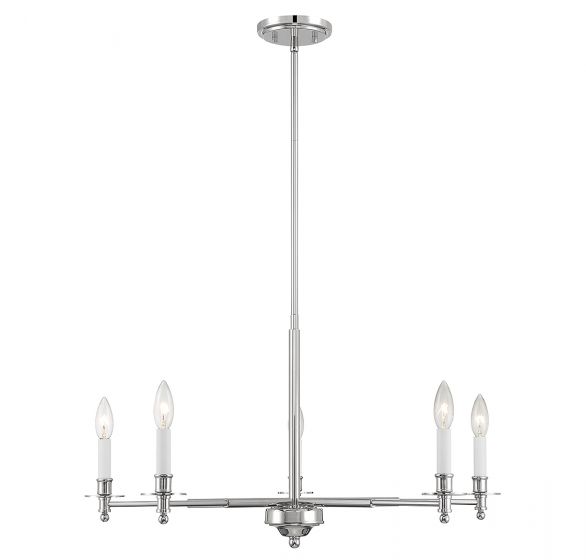 Essentials Jasmine Chandelier Chandelier Essentials Polished Nickel 5 