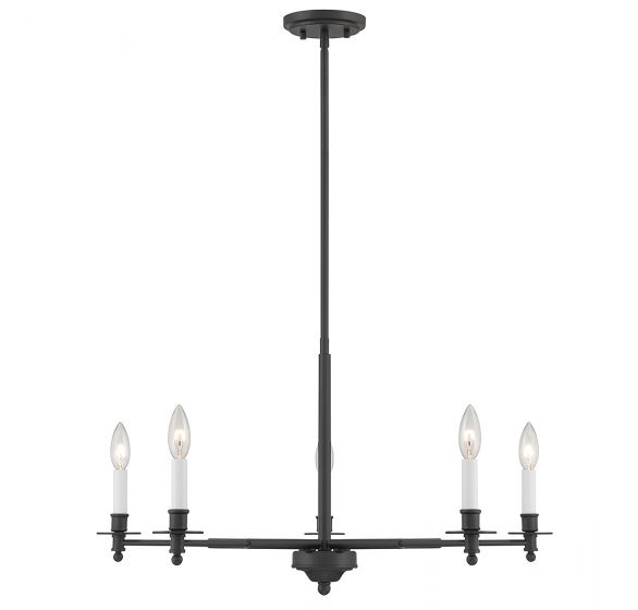 Essentials Jasmine Chandelier Chandelier Essentials Matte Black 5 