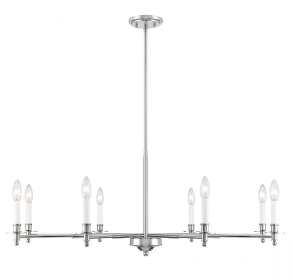 Essentials Jasmine Chandelier Chandelier Essentials Polished Nickel 8 