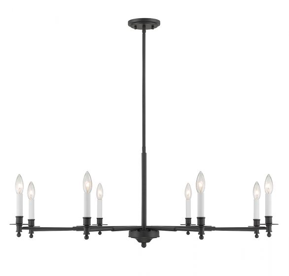 Essentials Jasmine Chandelier Chandelier Essentials Matte Black 8 