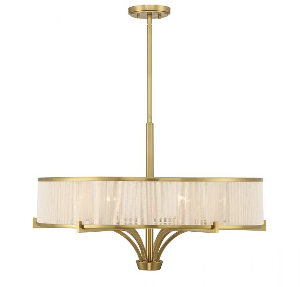 Savoy House Wynwood Chandelier Chandelier Savoy House Warm Brass 6 