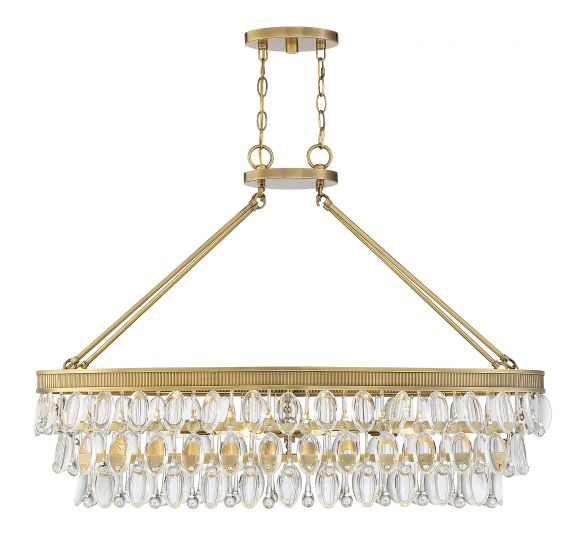 Savoy House Windham Chandelier Chandelier Savoy House Warm Brass 8 