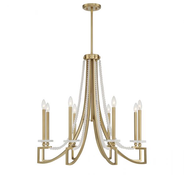 Savoy House Helen Chandelier Chandelier Savoy House Warm Brass 8 