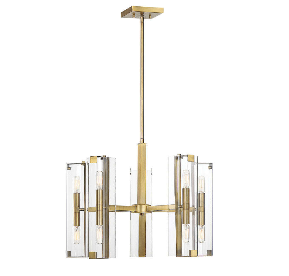 Winfield 10-Light Chandelier in Warm Brass (1MV4A) by Savoy House Chandeliers LG Floor Sample Default Title  