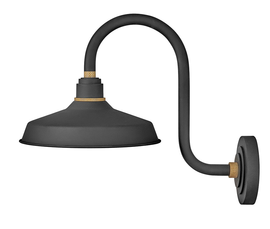 Hinkley Lighting OUTDOOR FOUNDRY CLASSIC Tall Gooseneck Barn Light | Overstock Outdoor Wall Lights Hinkley Textured Black 27.0x16.0x23.75 