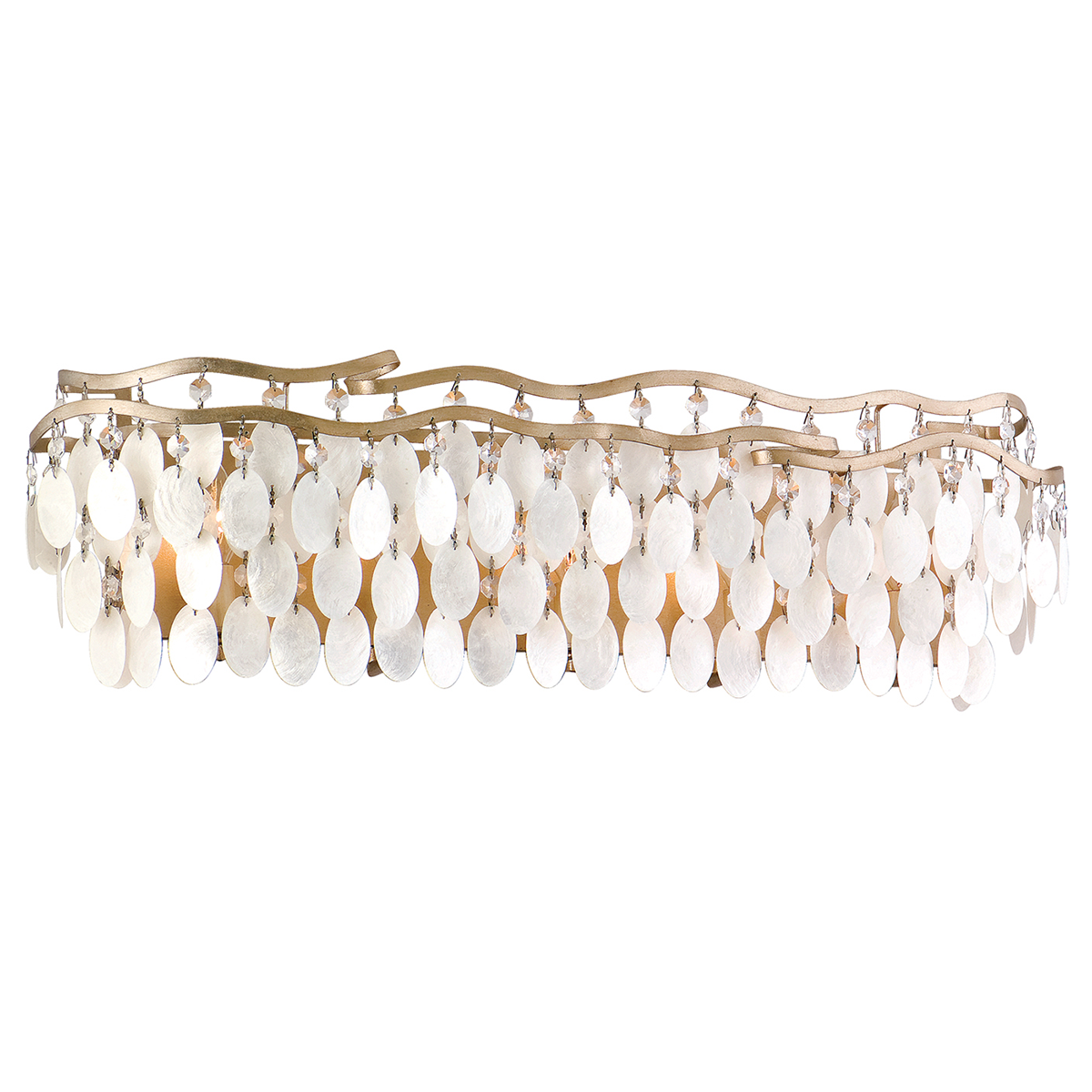 Corbett Lighting Dolce Bath and Vanity Bath and Vanity Corbett CHAMPAGNE LEAF 27.75x9 