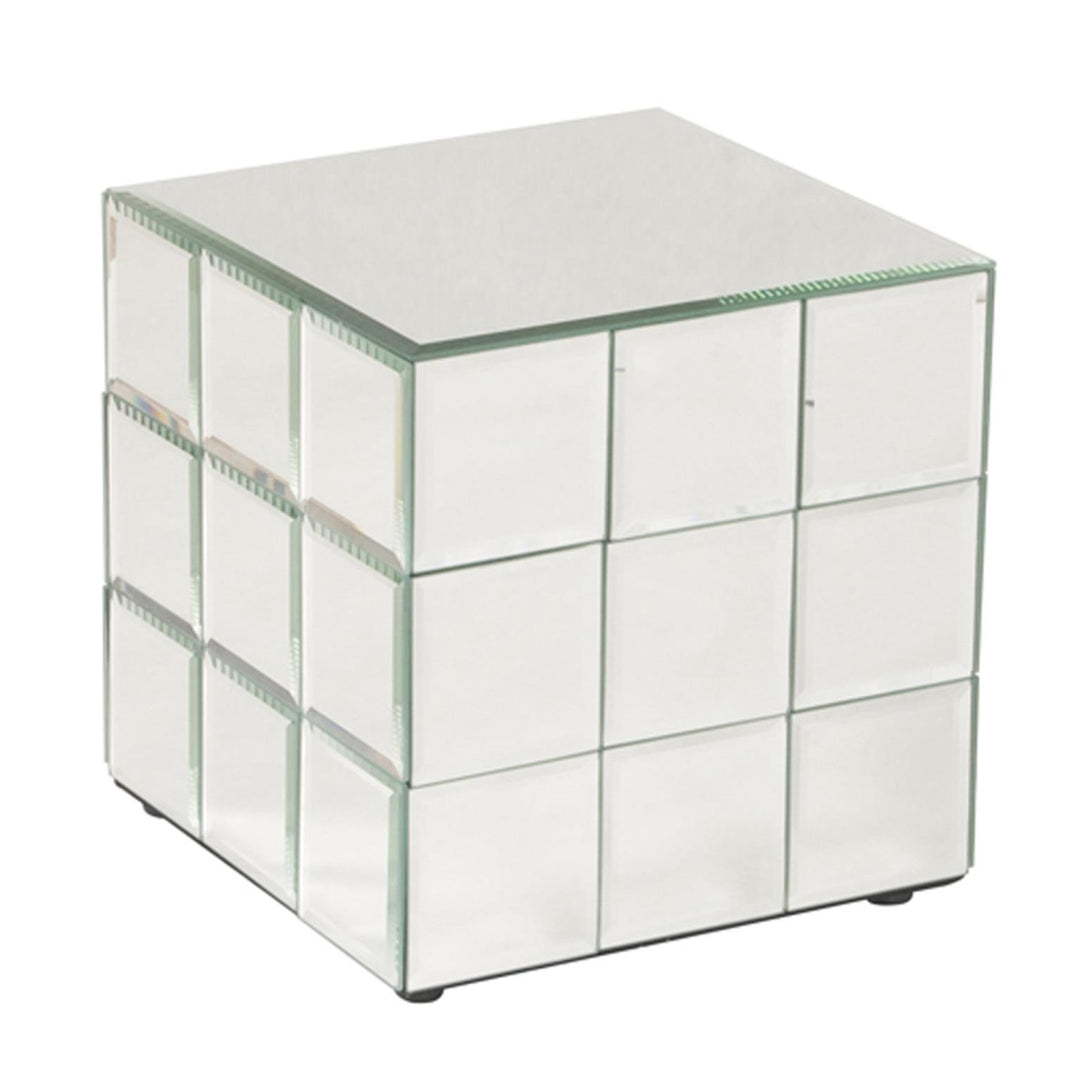 Howard Elliott Collection Short Mirrored Puzzle Cube Pedestal Pedestals Howard Elliott Collection   