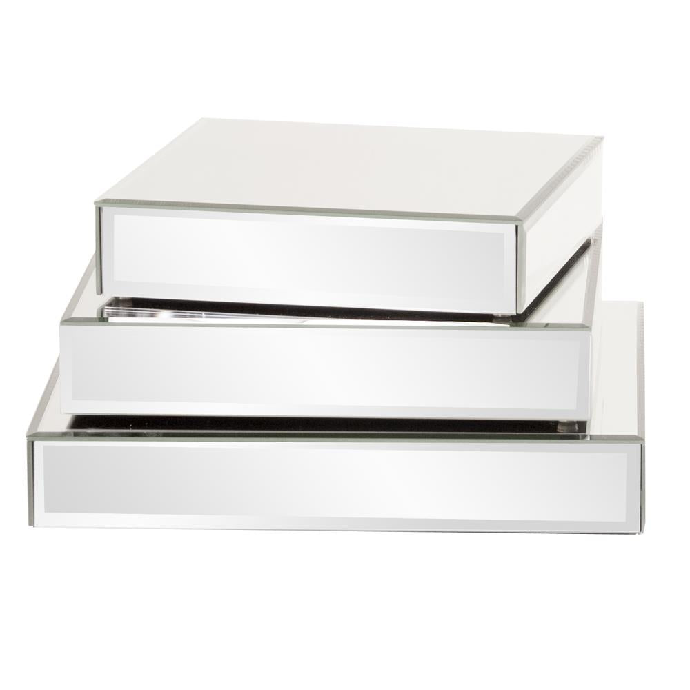 Howard Elliott Collection Square Mirrored Display Platforms - set of 3 Mirrors Howard Elliott Collection   