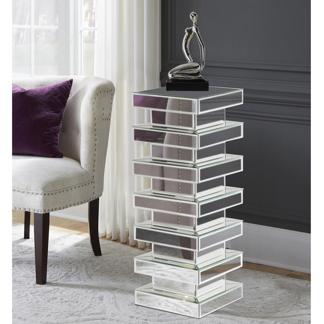 Howard Elliott Collection Mirror on Mirror Stepped Pedestal Pedestals Howard Elliott Collection   