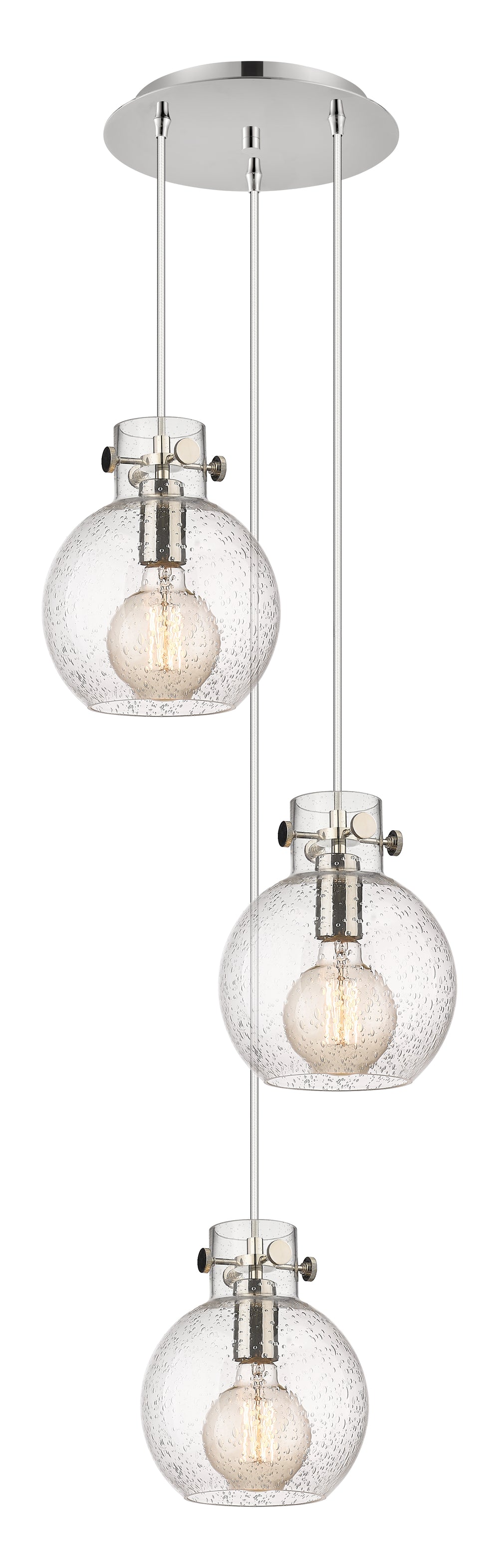 Innovations Lighting Newton Sphere 8" Multi Pendant - Polished Nickel