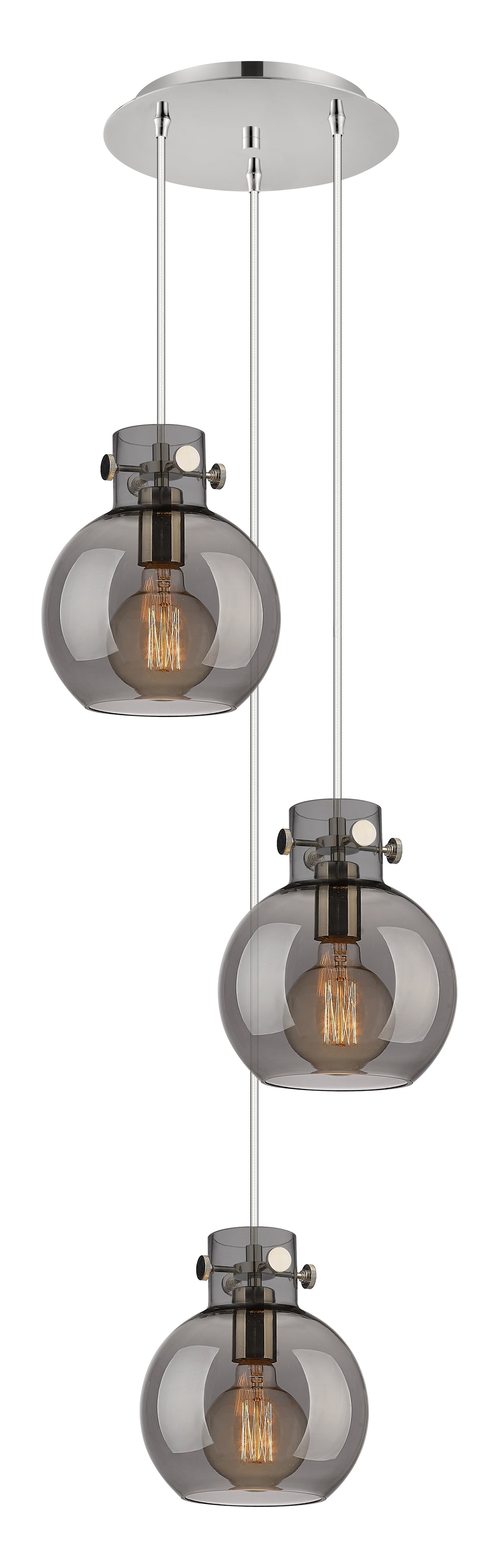 Innovations Lighting Newton Sphere 8" Multi Pendant - Polished Nickel Pendants Innovations Lighting   