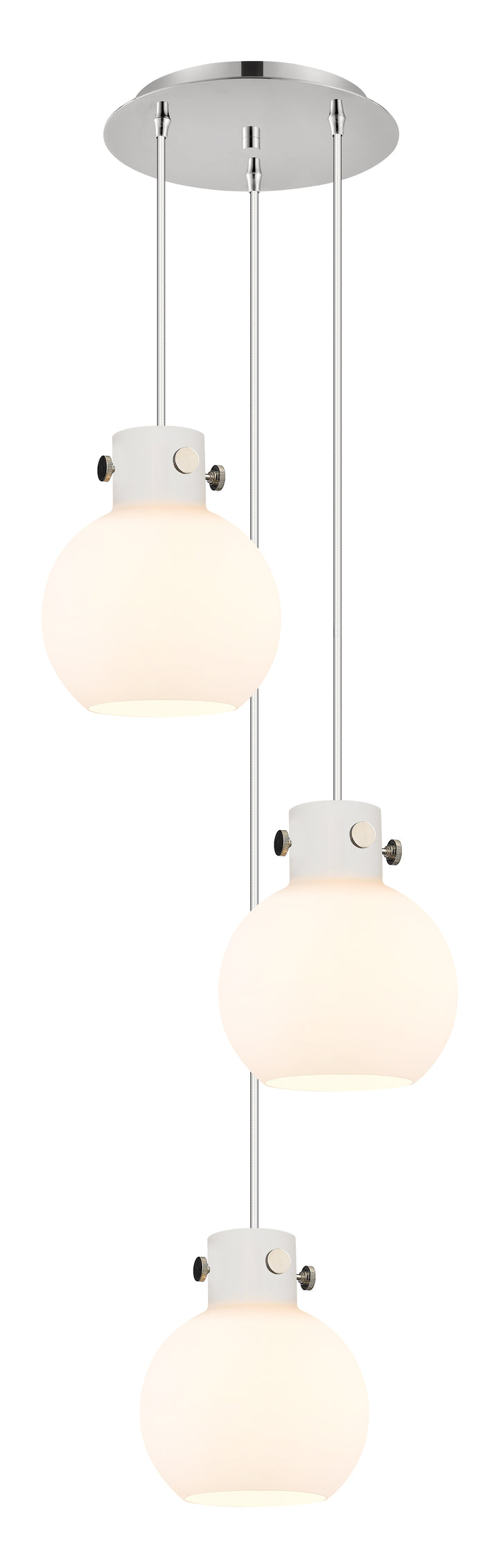 Innovations Lighting Newton Sphere 8" Multi Pendant - Polished Nickel Pendants Innovations Lighting   