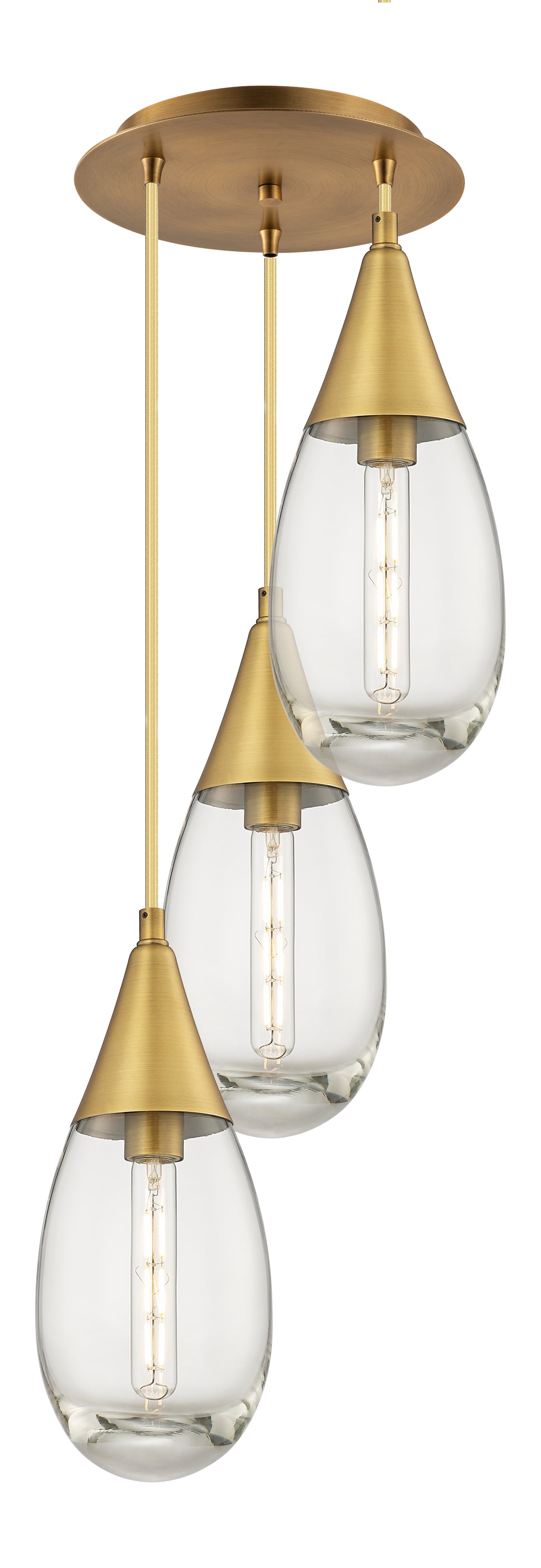 Innovations Lighting Malone 6" Multi Pendant - Brushed Brass Pendants Innovations Lighting   