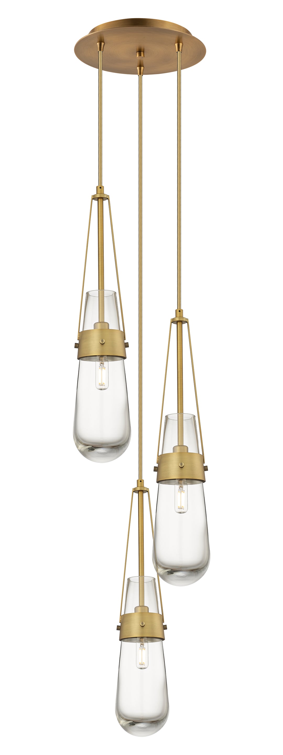 Innovations Lighting Milan 4" Multi Pendant - Brushed Brass Pendants Innovations Lighting   