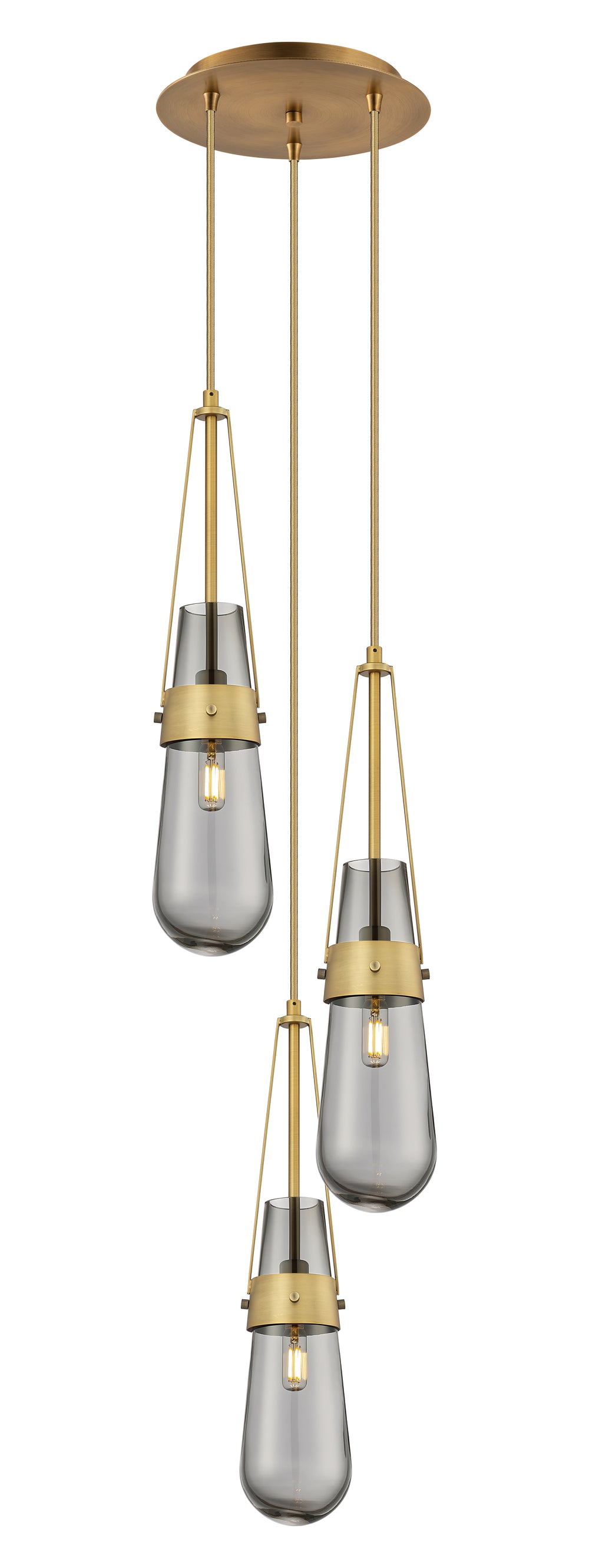 Innovations Lighting Milan 4" Multi Pendant - Brushed Brass Pendants Innovations Lighting   