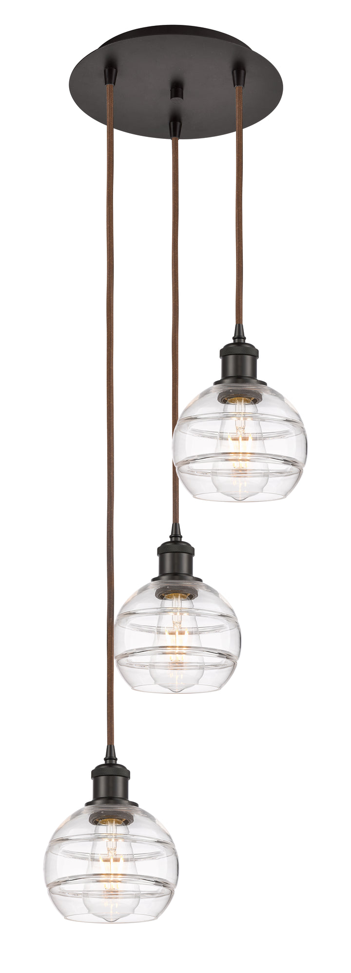 Innovations Lighting Rochester 6" Multi Pendant - Oil Rubbed Bronze Pendants Innovations Lighting Clear ; Glass Type: Clear  