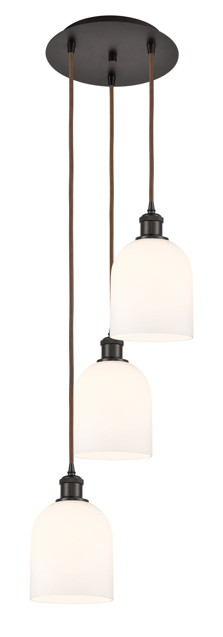 Innovations Lighting Bella 6" Multi Pendant Pendants Innovations Lighting Oil Rubbed Bronze White ; Glass Type: White 