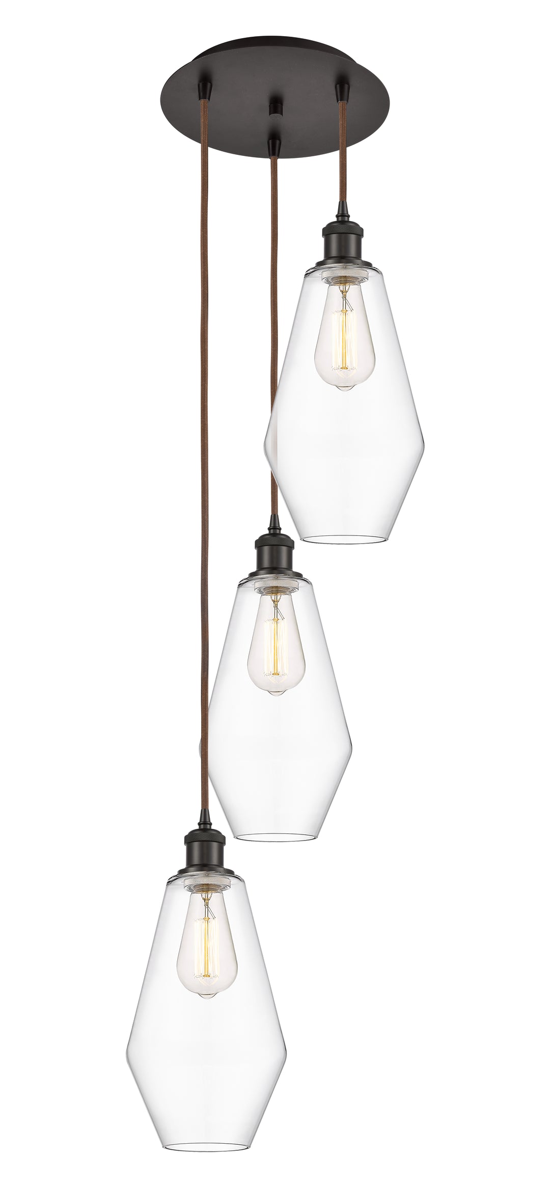 Innovations Lighting Cindyrella 7" Multi Pendant - Oil Rubbed Bronze Pendants Innovations Lighting Clear ; Glass Type: Clear  