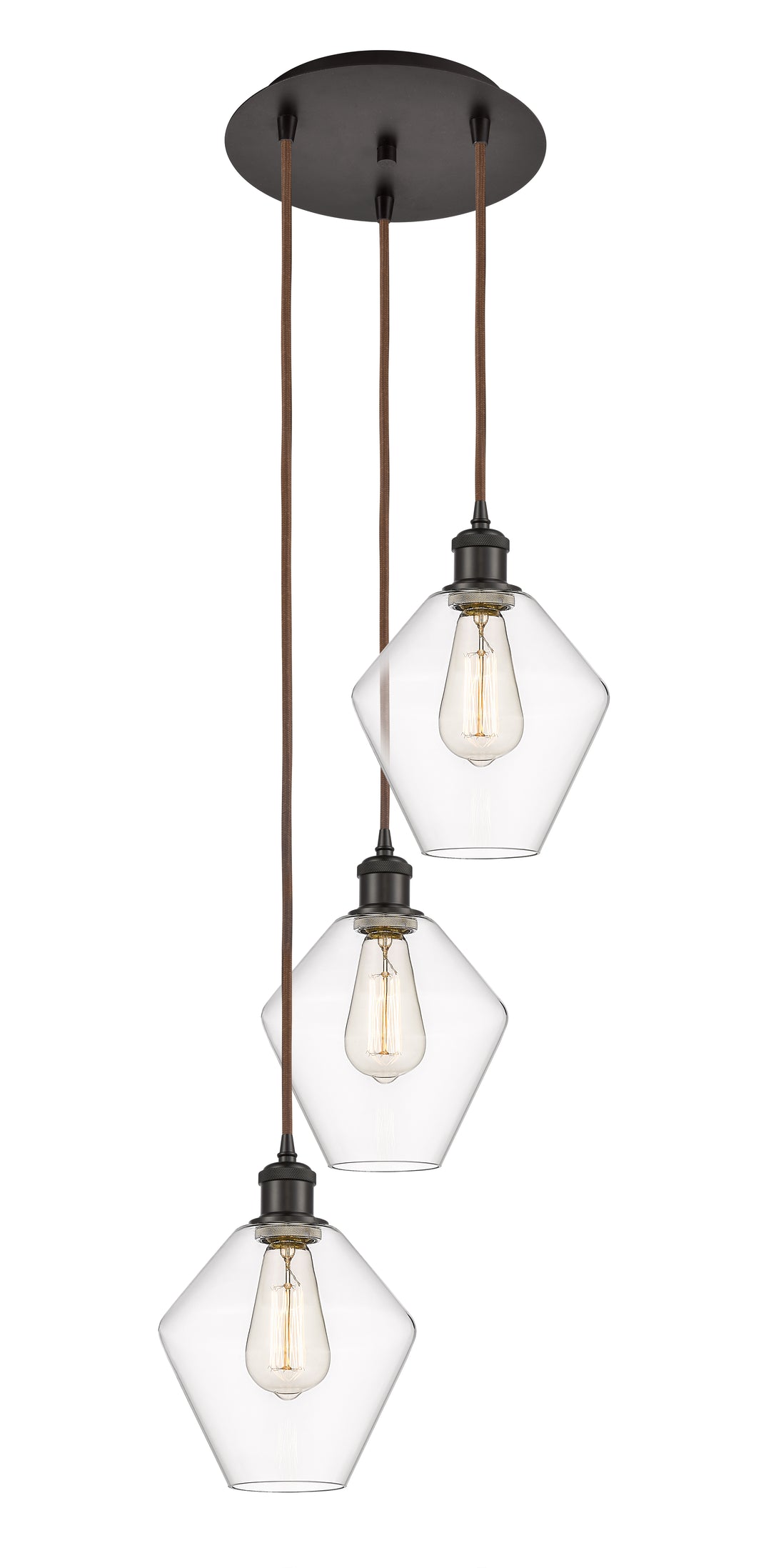 Innovations Lighting Cindyrella 8" Multi Pendant - Oil Rubbed Bronze Pendants Innovations Lighting Clear ; Glass Type: Clear  