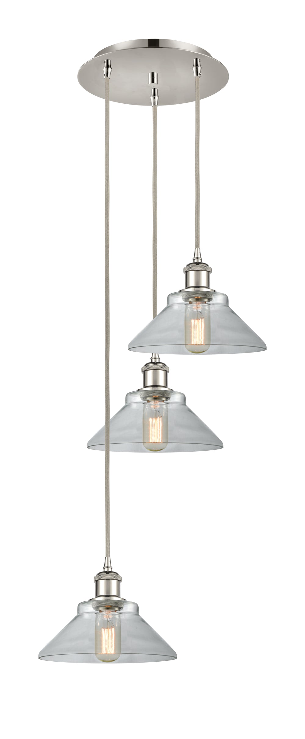 Innovations Lighting Orwell 9" Multi Pendant - Polished Nickel