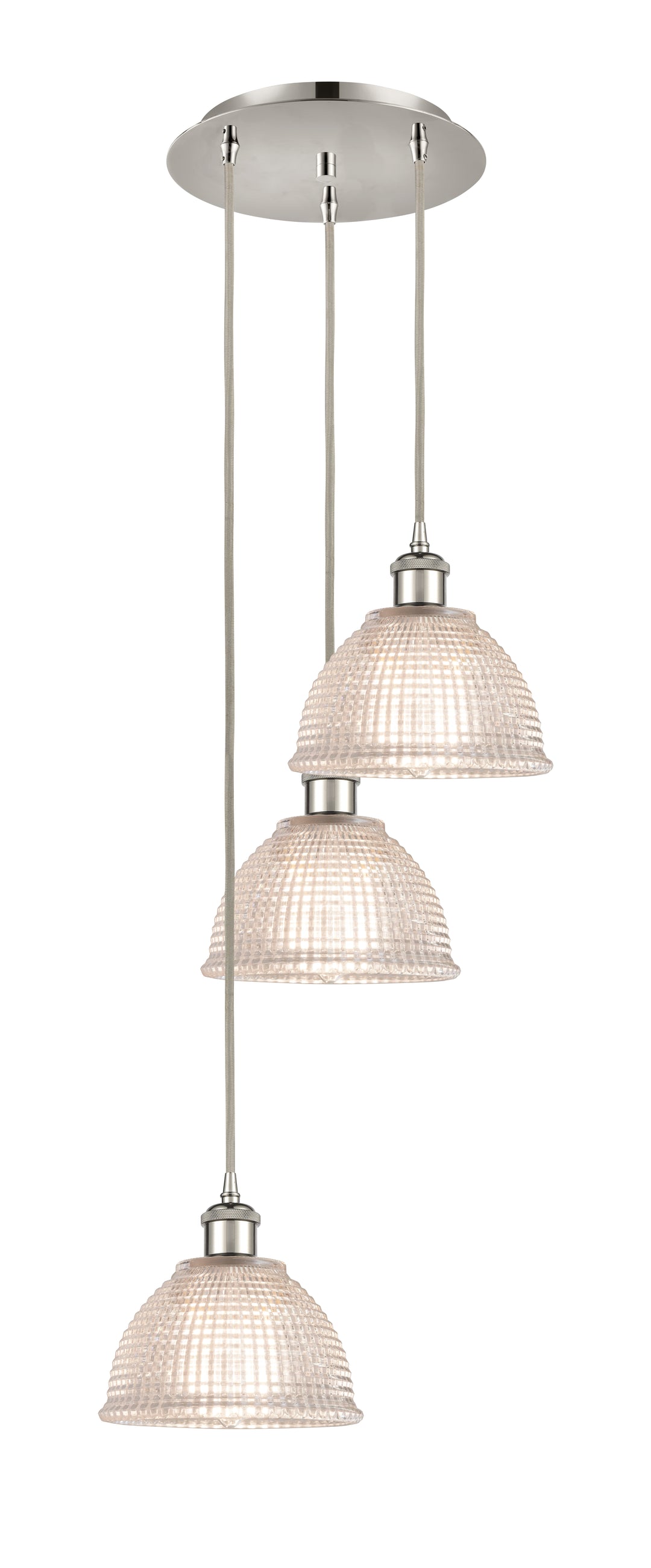 Innovations Lighting Arietta 8" Multi Pendant Pendants Innovations Lighting Polished Nickel Clear ; Glass Type: Transparent 