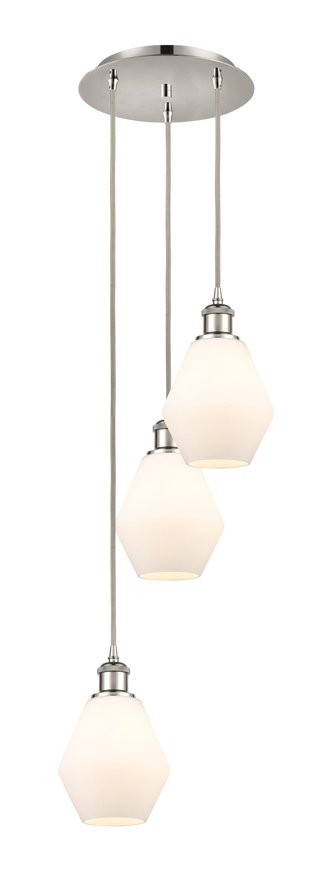 Innovations Lighting Cindyrella 6" Multi Pendant - Polished Nickel Pendants Innovations Lighting Cased Matte White ; Glass Type: White  