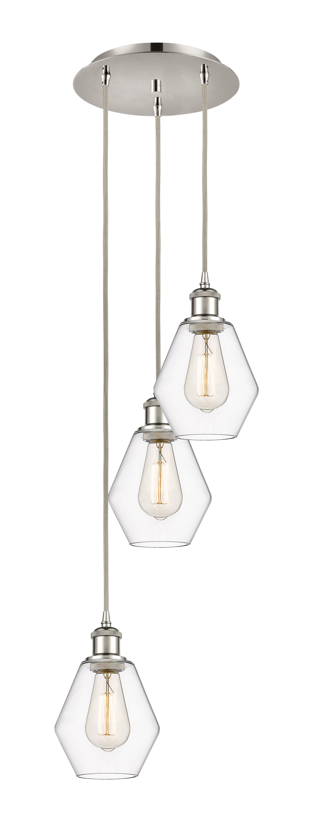 Innovations Lighting Cindyrella 6" Multi Pendant - Polished Nickel Pendants Innovations Lighting Clear ; Glass Type: Clear  