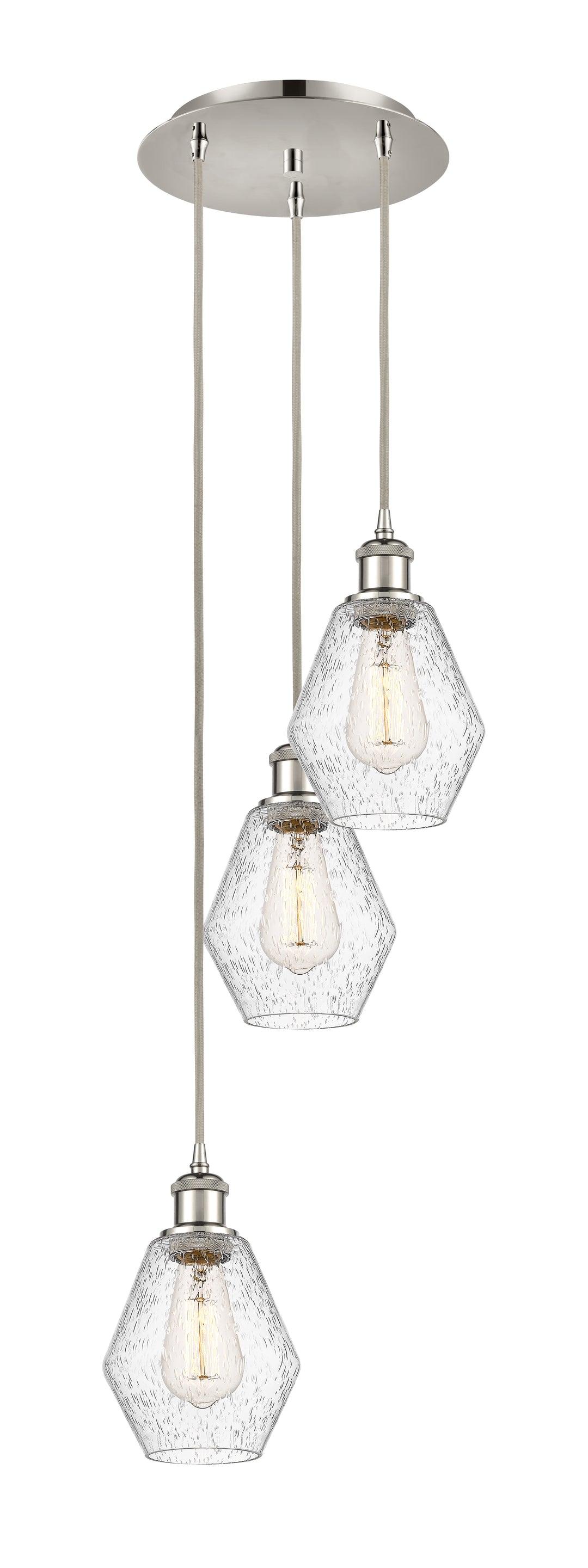 Innovations Lighting Cindyrella 6" Multi Pendant - Polished Nickel Pendants Innovations Lighting Seedy ; Glass Type: Seeded  