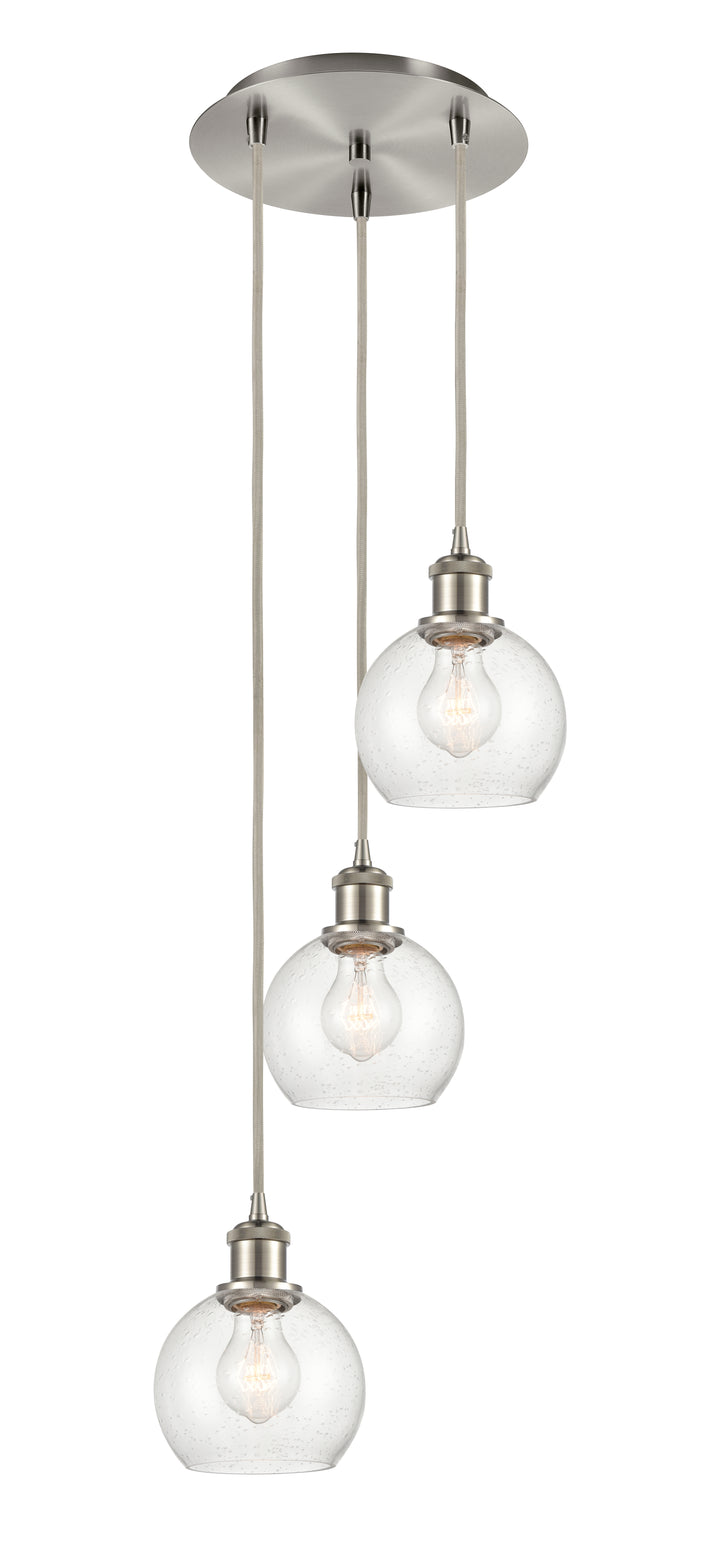 Innovations Lighting Athens 6" Multi Pendant Pendants Innovations Lighting Brushed Satin Nickel Seedy ; Glass Type: Seeded 