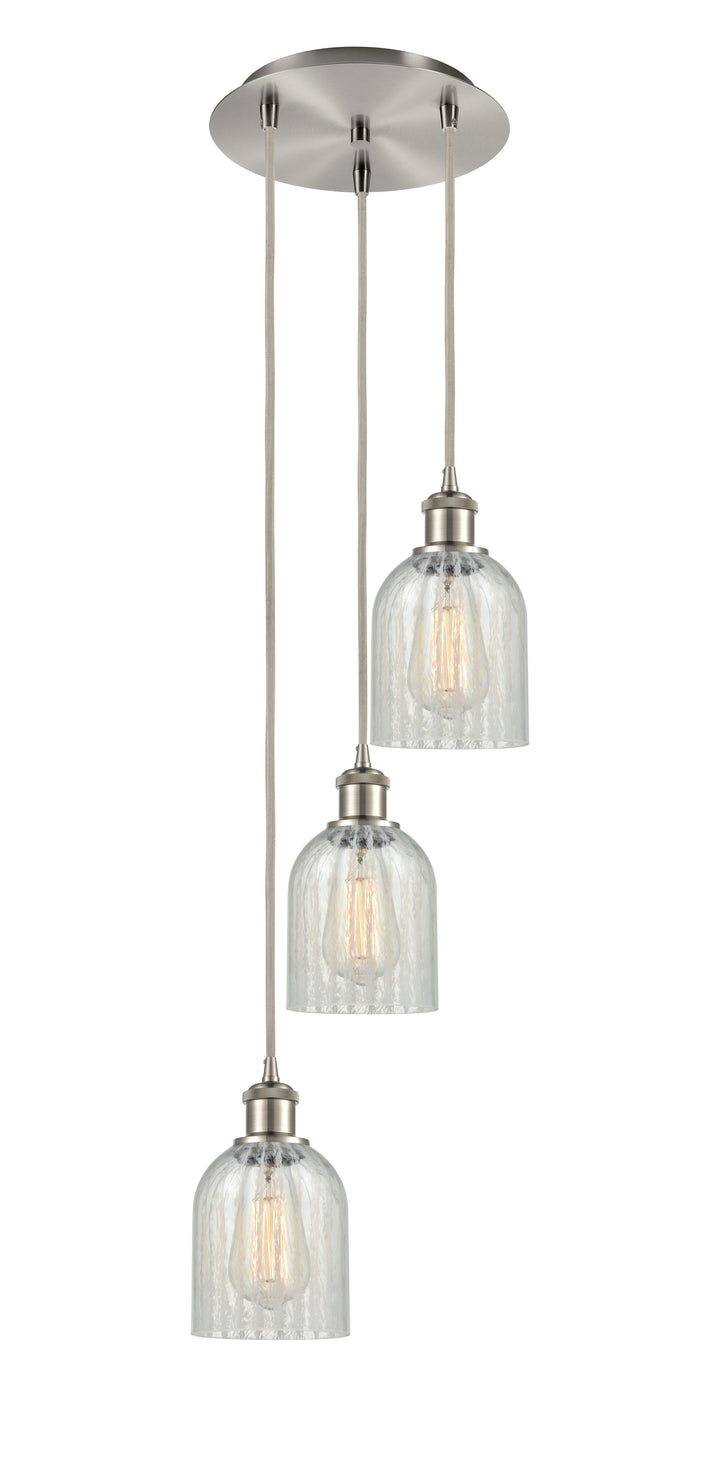 Innovations Lighting Caledonia 5" Multi Pendant Pendants Innovations Lighting Brushed Satin Nickel Mouchette ; Glass Type: Colorful 