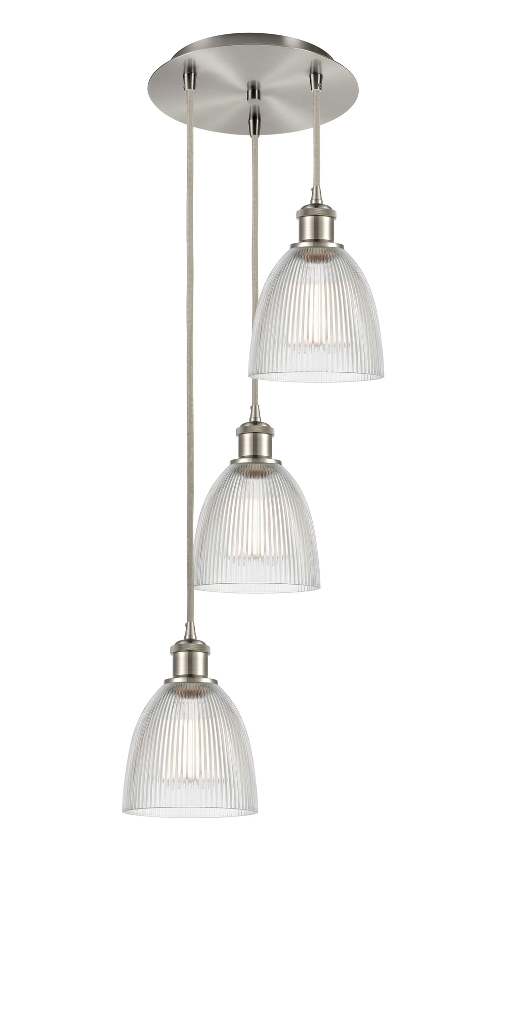 Innovations Lighting Castile 6" Multi Pendant - Brushed Satin Nickel Pendants Innovations Lighting Clear ; Glass Type: Transparent  