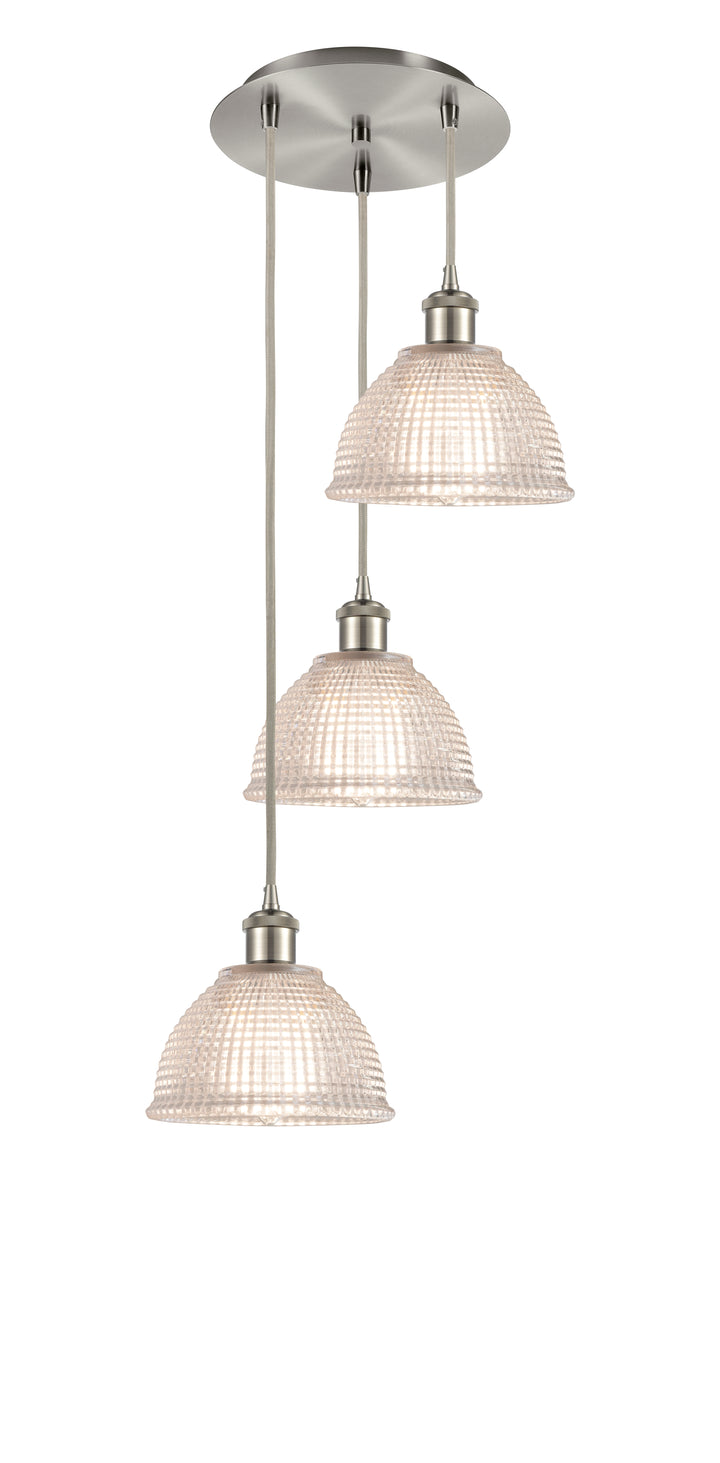 Innovations Lighting Arietta 8" Multi Pendant Pendants Innovations Lighting Brushed Satin Nickel Clear ; Glass Type: Transparent 