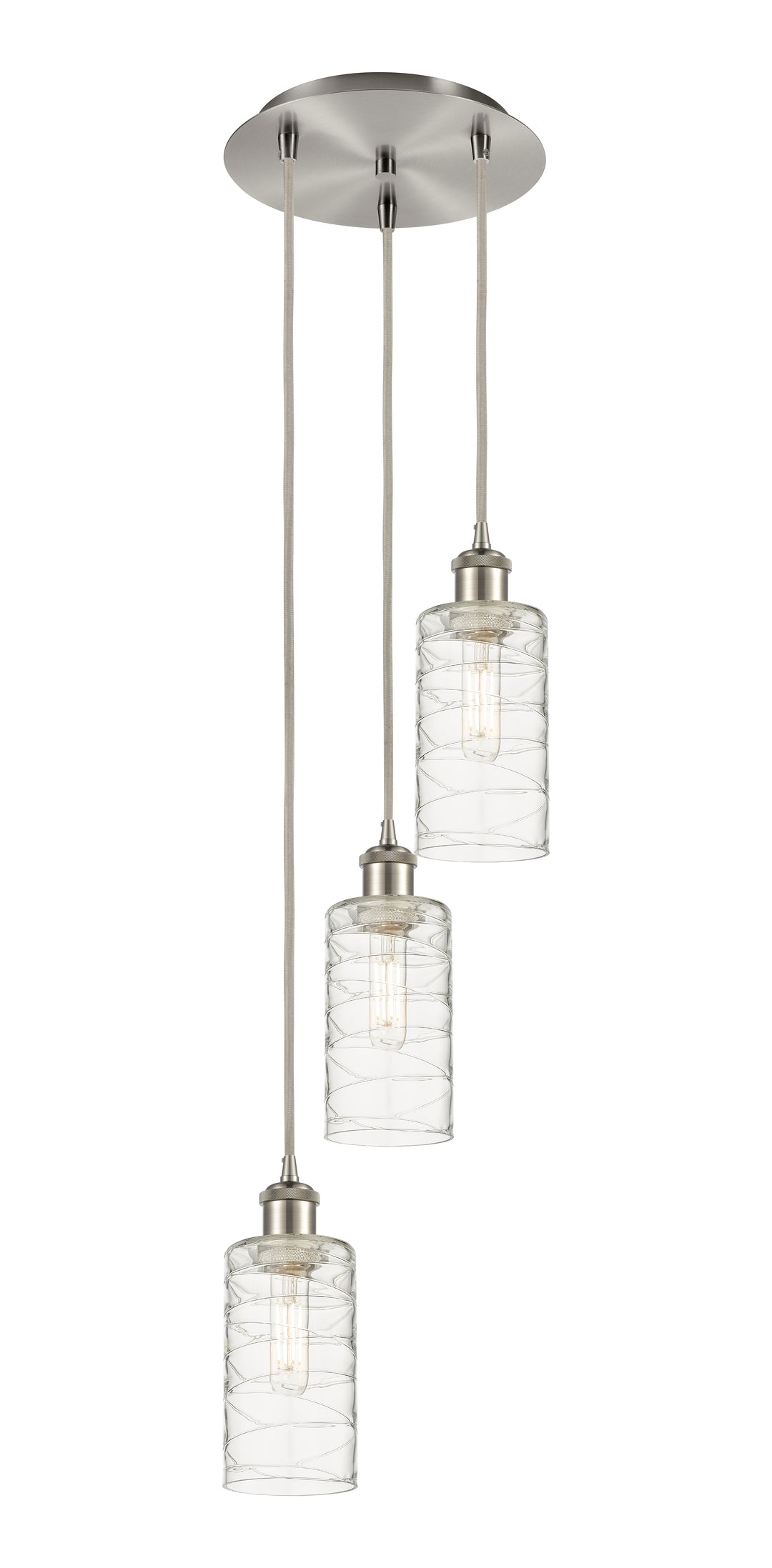 Innovations Lighting Crown Point 5" Multi Pendant - Brushed Satin Nickel Pendants Innovations Lighting   