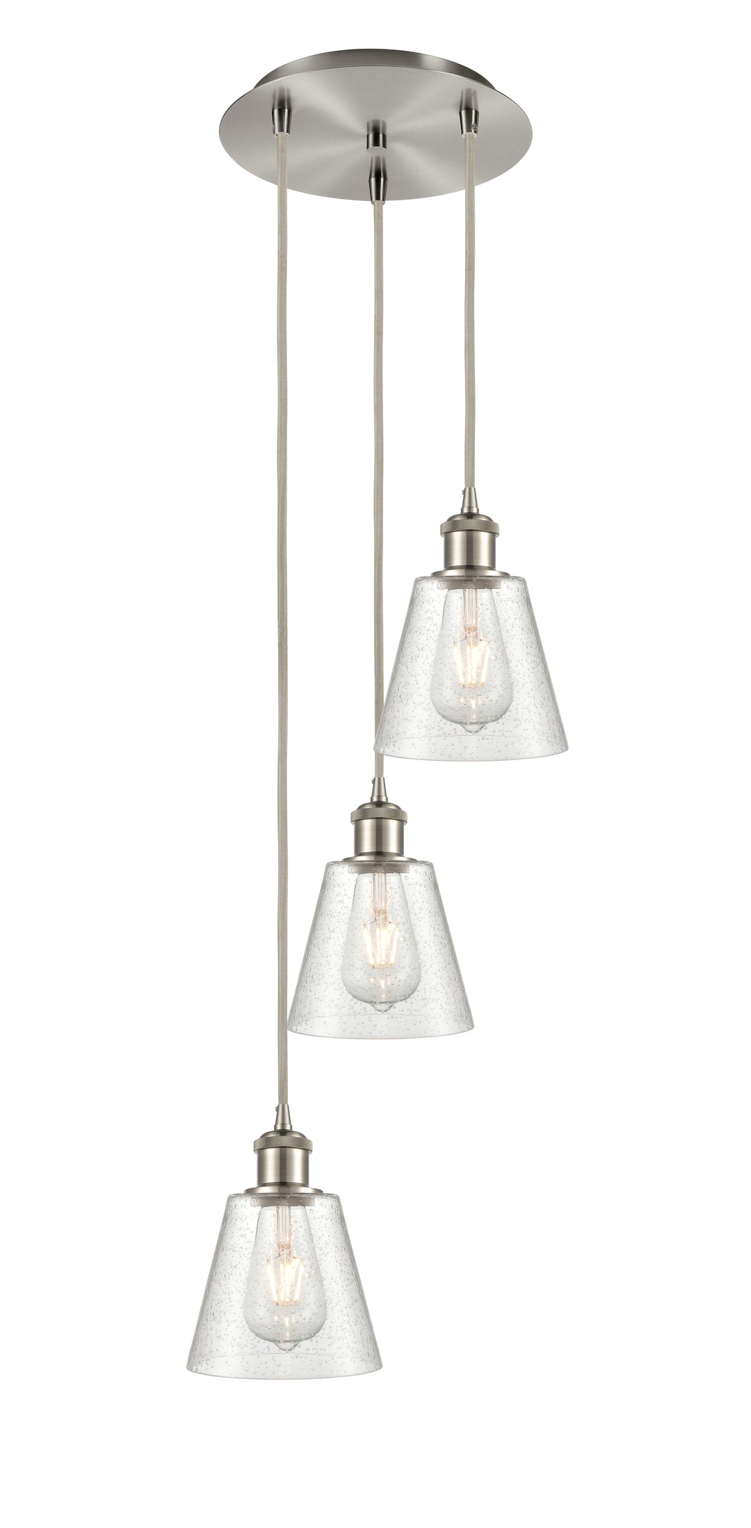 Innovations Lighting Caton 6" Multi Pendant - Brushed Satin Nickel Pendants Innovations Lighting Frosted ; Glass Type: Frosted  