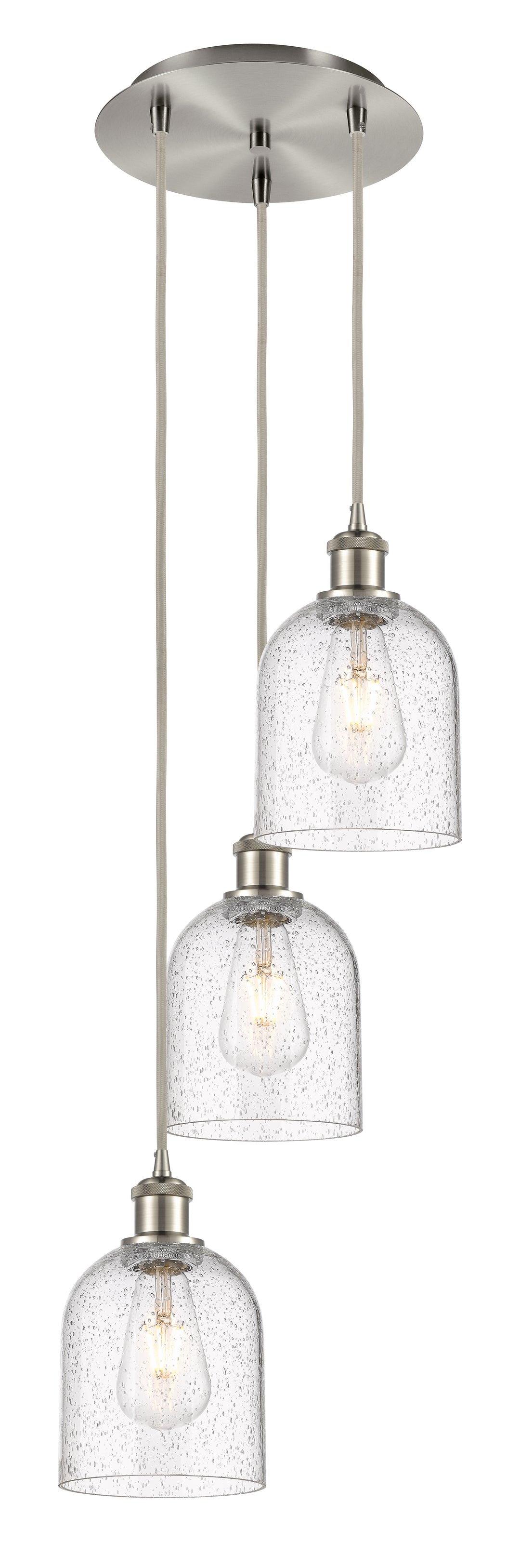 Innovations Lighting Bella 6" Multi Pendant Pendants Innovations Lighting Brushed Satin Nickel Seedy ; Glass Type: Transparent 