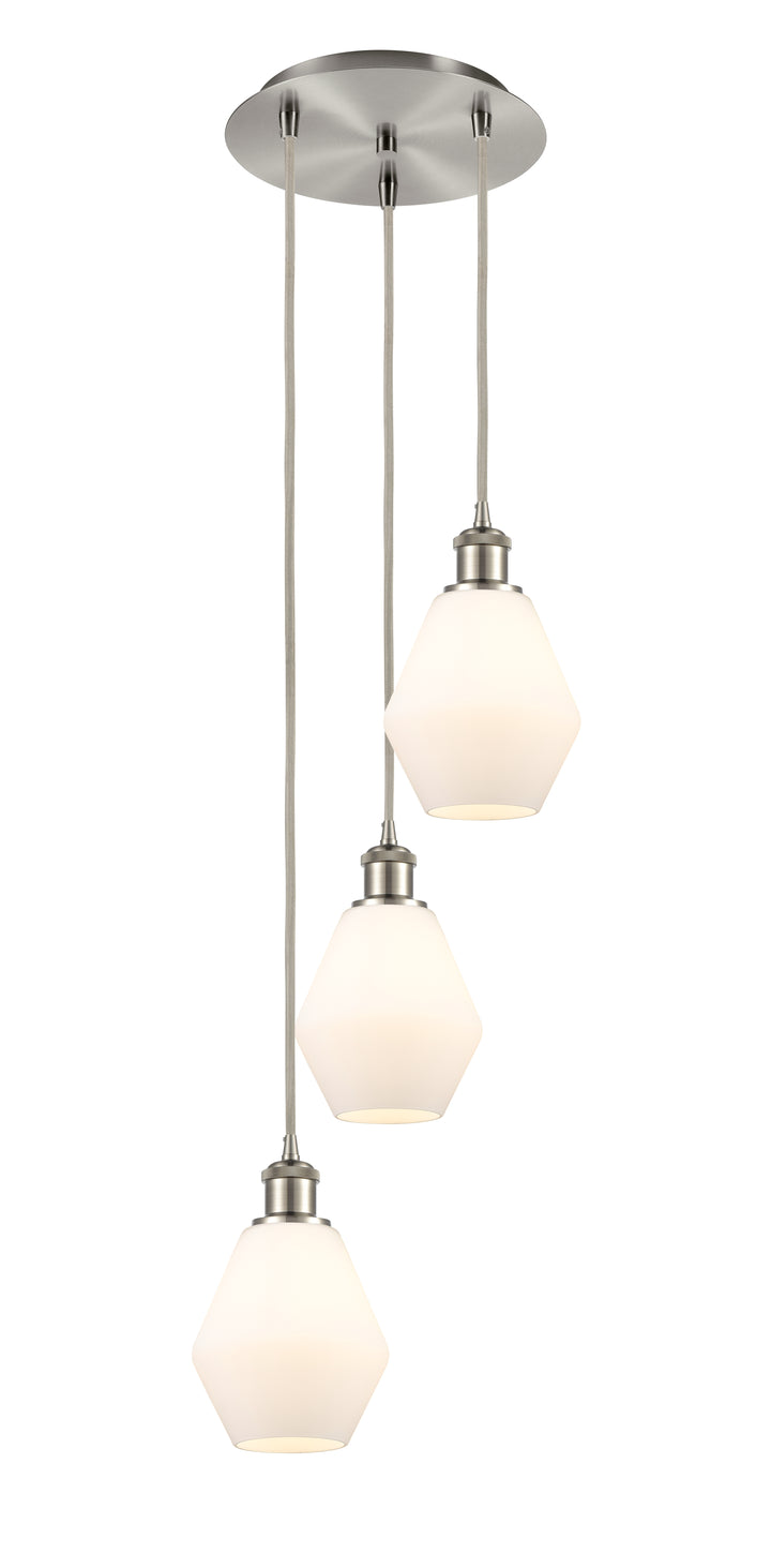 Innovations Lighting Cindyrella 6" Multi Pendant - Brushed Satin Nickel Pendants Innovations Lighting Cased Matte White ; Glass Type: White  