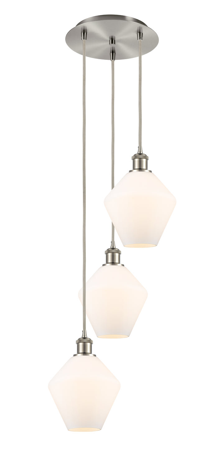 Innovations Lighting Cindyrella 8" Multi Pendant - Brushed Satin Nickel Pendants Innovations Lighting Cased Matte White ; Glass Type: White  