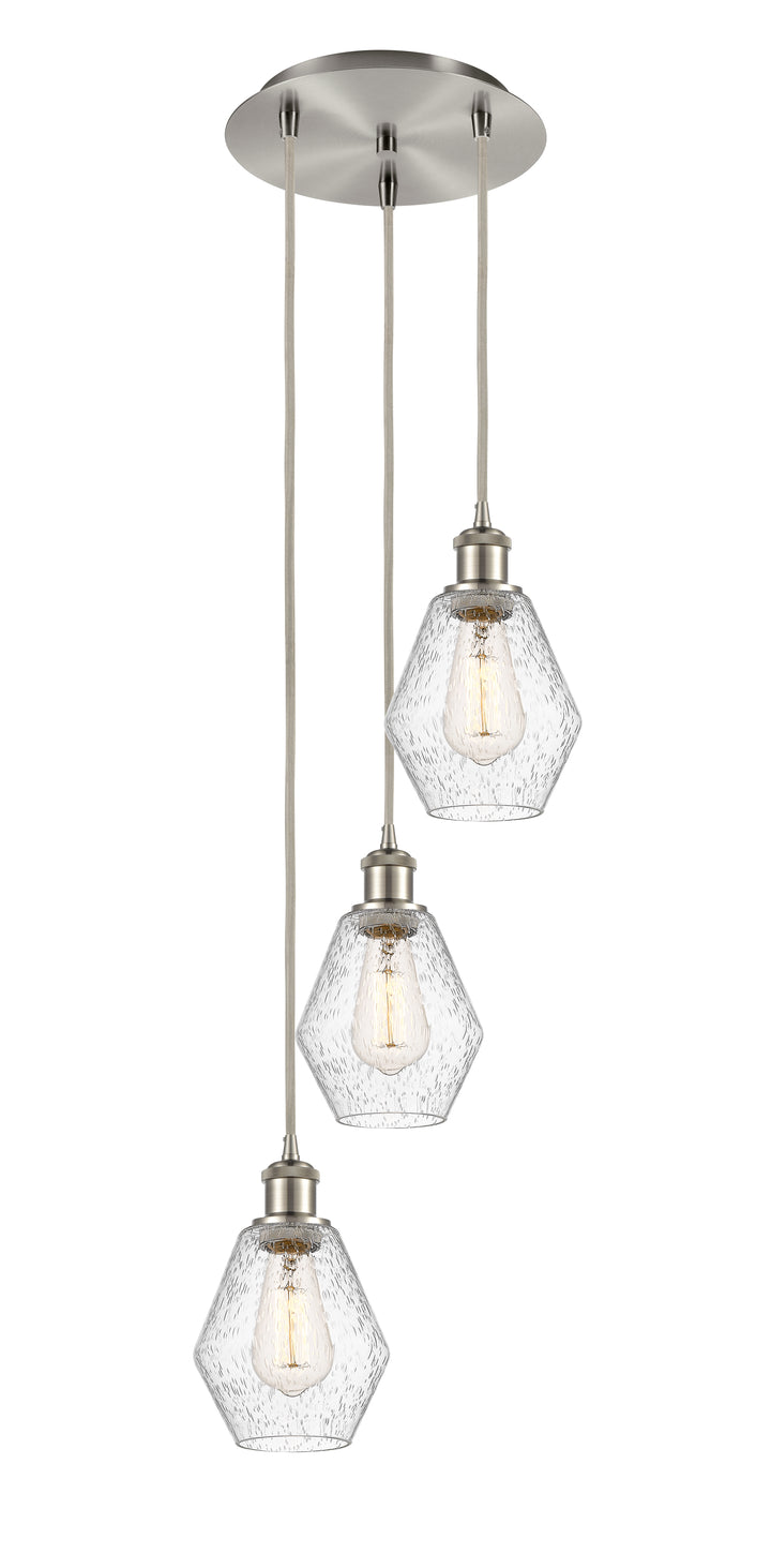 Innovations Lighting Cindyrella 6" Multi Pendant - Brushed Satin Nickel Pendants Innovations Lighting Seedy ; Glass Type: Seeded  