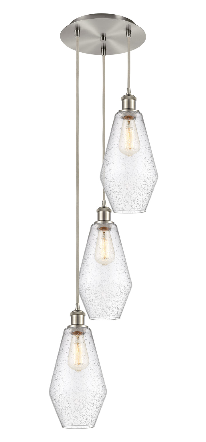 Innovations Lighting Cindyrella 7" Multi Pendant - Brushed Satin Nickel Pendants Innovations Lighting Seedy ; Glass Type: Seeded  