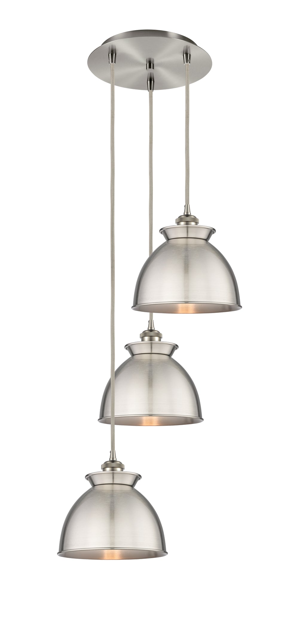 Innovations Lighting Adirondack 8" Multi Pendant Pendants Innovations Lighting Brushed Satin Nickel  