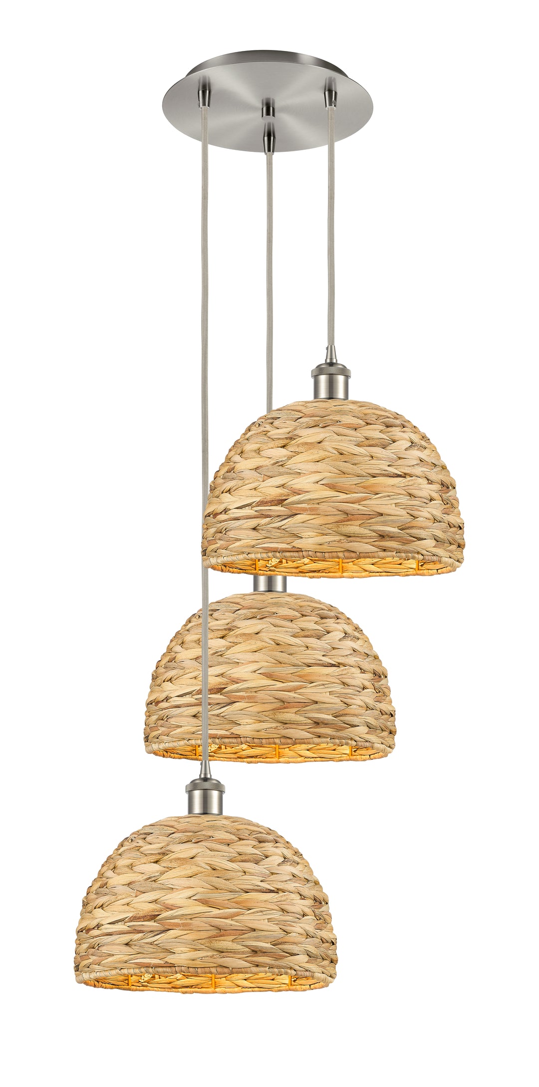 Innovations Lighting Woven Rattan 12" Multi Pendant