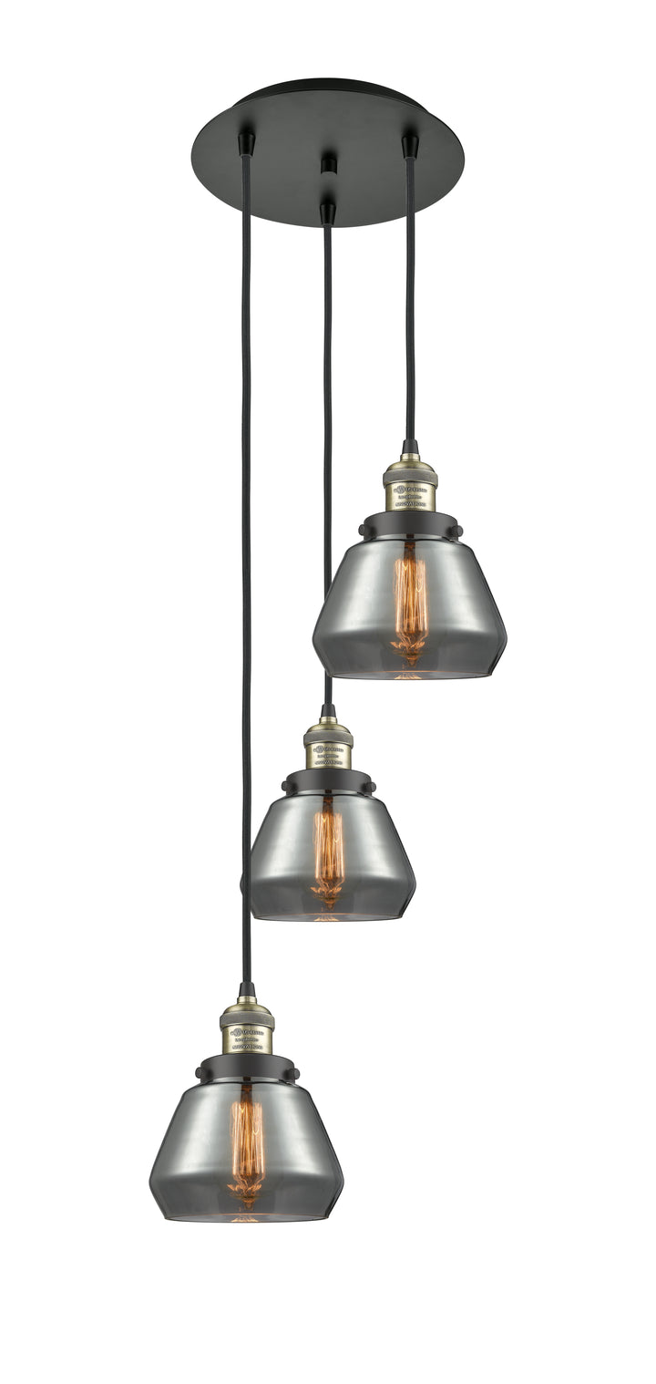 Innovations Lighting Fulton 7" Multi Pendant - Black Antique Brass