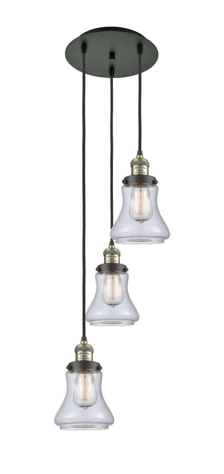 Innovations Lighting Bellmont 6" Multi Pendant Pendants Innovations Lighting Black Antique Brass Clear ; Glass Type: Transparent 