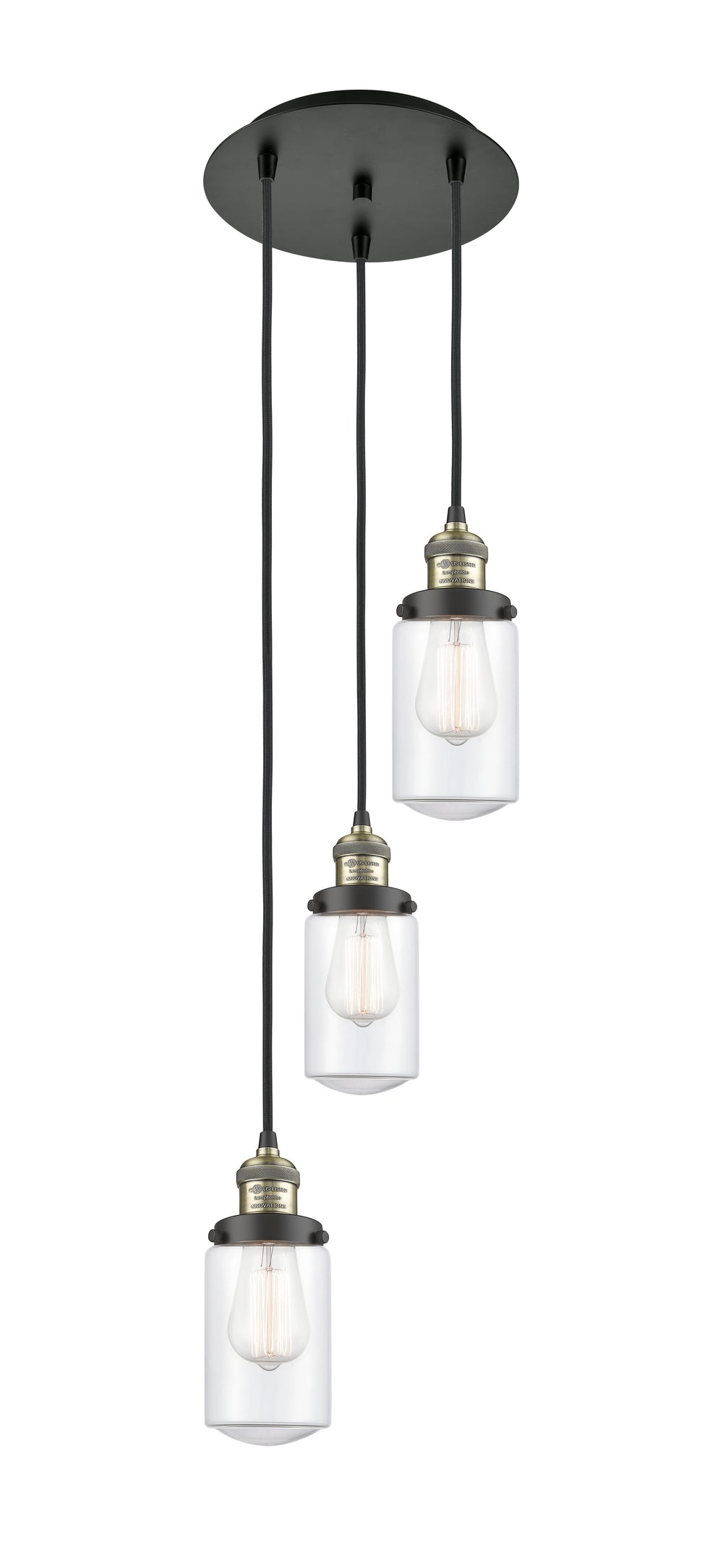 Innovations Lighting Dover 4.5" Multi Pendant - Black Antique Brass