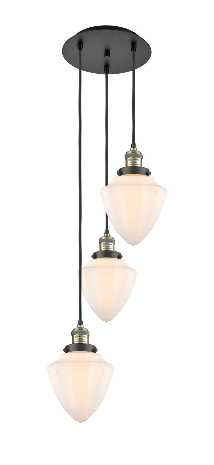 Innovations Lighting Bullet 7" Multi Pendant Pendants Innovations Lighting Black Antique Brass Matte White ; Glass Type: Frosted 