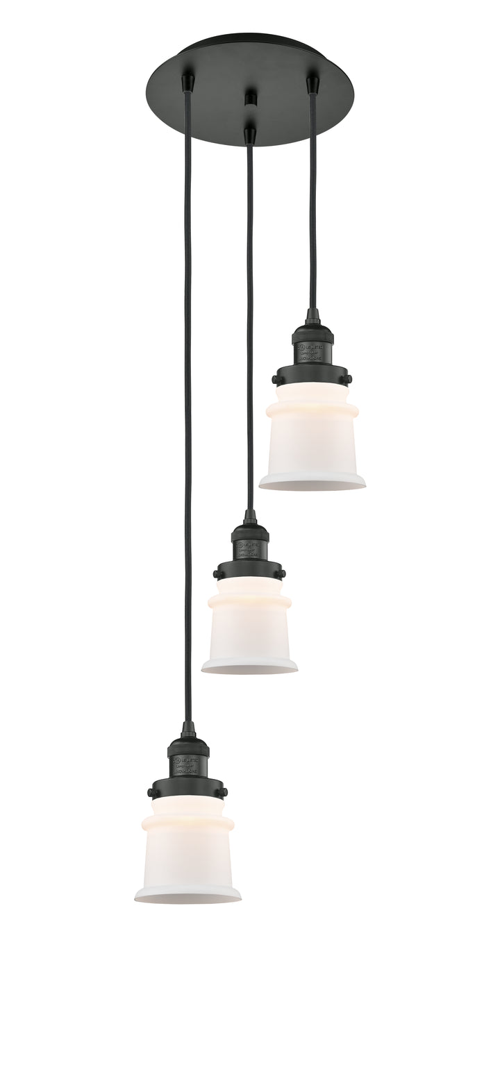 Innovations Lighting Canton 5" Multi Pendant Pendants Innovations Lighting Matte Black Matte White ; Glass Type: Frosted 