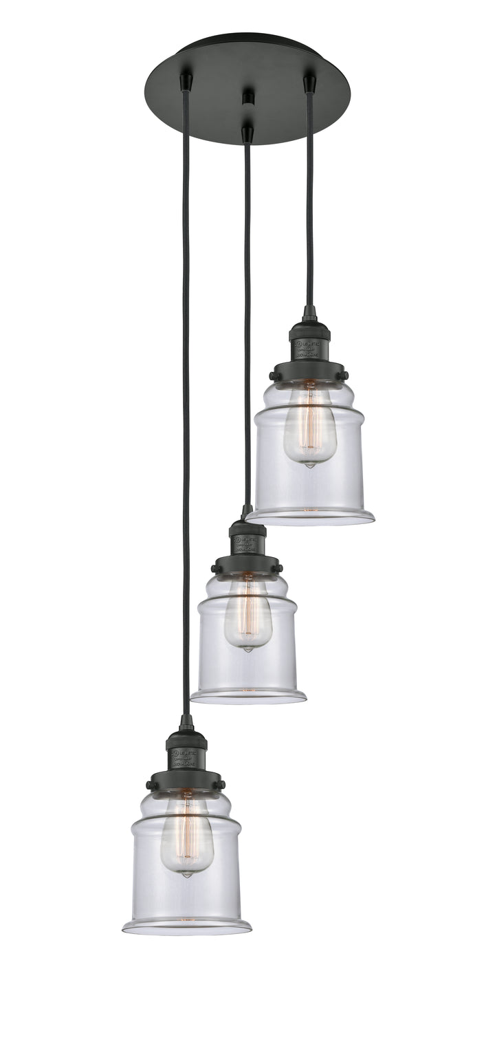 Innovations Lighting Canton 6" Multi Pendant Pendants Innovations Lighting Matte Black Clear ; Glass Type: Transparent 