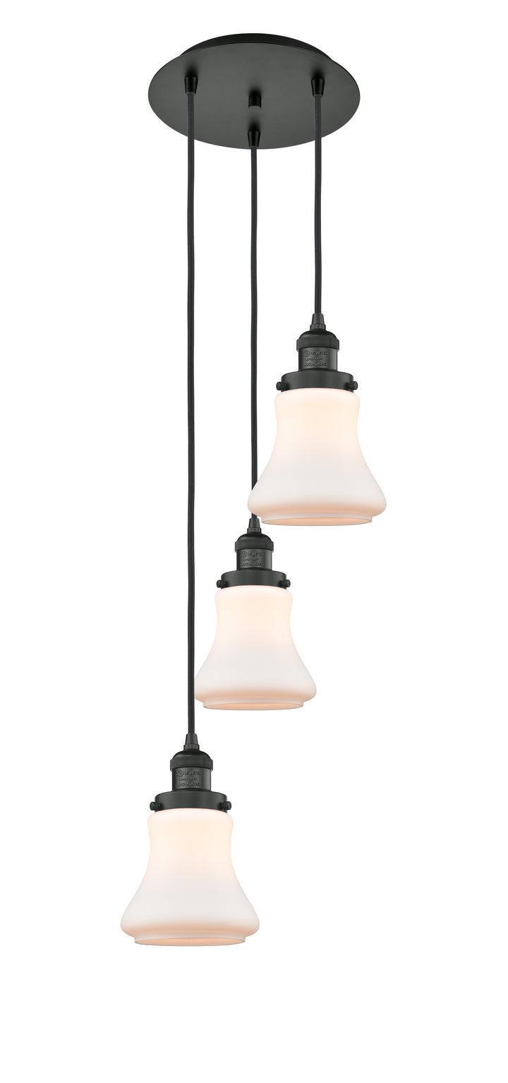 Innovations Lighting Bellmont 6" Multi Pendant Pendants Innovations Lighting Matte Black Matte White ; Glass Type: Frosted 