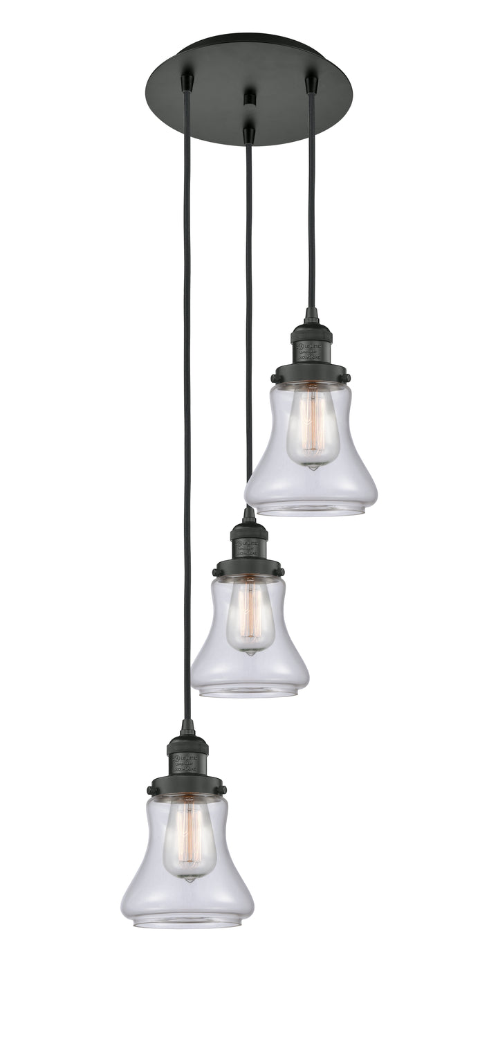 Innovations Lighting Bellmont 6" Multi Pendant Pendants Innovations Lighting Matte Black Clear ; Glass Type: Transparent 