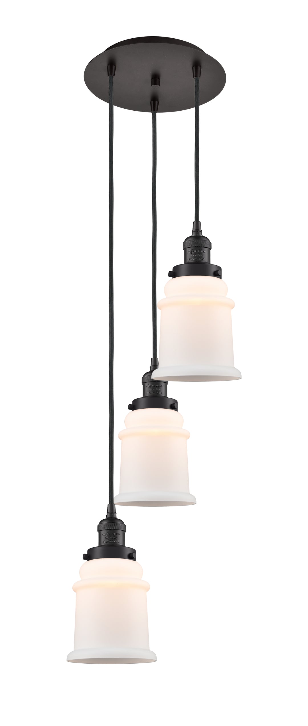 Innovations Lighting Canton 6" Multi Pendant Pendants Innovations Lighting Oil Rubbed Bronze Matte White ; Glass Type: Frosted 